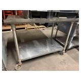 Stainless Steel 48' Equipment Table On Casters