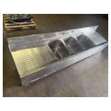 72' Stainless Steel 3 Compartment Sink