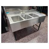 47' Back Bar 3 Compartment Sink