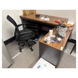 Office Desk, Chair & Filing Cabinet