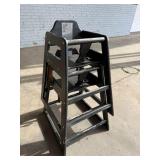 2x Wooden Restaurant High Chairs