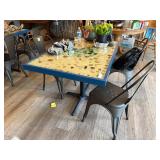 Shell Decorated Dining Table & 4 Chairs