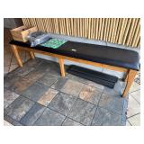 7' Padded Wooden Bench