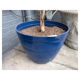 4x Large Blue Plant Pots