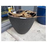 2x Large Black Plant Pots