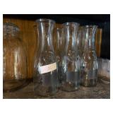 6 Glass Carafes w/ Blackboard