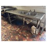 69ï¿½ Stainless Steel Work Table w/ Sink