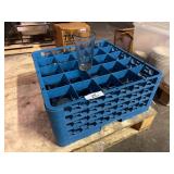 25 Pint Glasses & Dish Rack