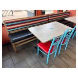 48' Table, Chairs & Booth Seat Set