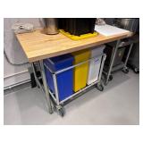 48' Butcher Block Bakers Table