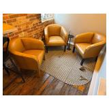 3x Lounge Chairs & Side Tables