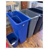2x Slim Jim Trash Cans