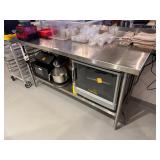 72' All Stainless Steel Work Table