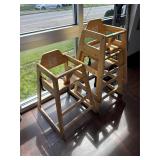 3x Wooden High Chairs