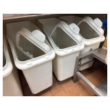 3x Ingredient Bins on Casters