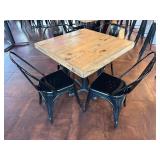 33' Solid Wood Dining Table w/ 4 Chairs