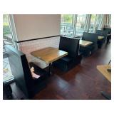 4 Sets of Wooden Booths & 30' Tables