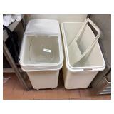 2x Large Ingredient Bins on Casters