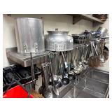9' Stainless Steel Wall Shelf w/ Pot Rack