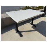 3x 48' Composite Marble Top Outdoor Table
