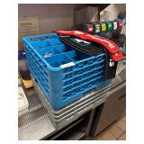2x Dish Racks of Assorted Bar Glasses & Mats