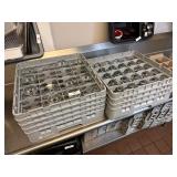 2 Dish Racks of Assorted Bar Glasses