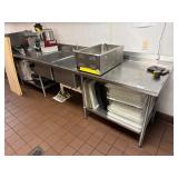 10' Stainless Steel 2 Compartment Sink