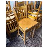 2x Wooden Bar Stools