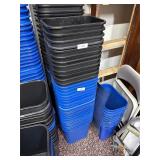 5 Black Trash Bins