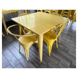 36' Metal Outdoor Dining Set w/ 4 Chairs