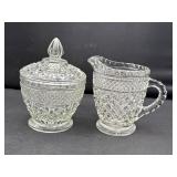 Vintage Anchor Hocking Wexford sugar & Creamer