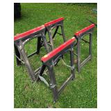 Plastic sawhorses 1 damaged