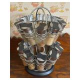 Spice jar rack and holder
