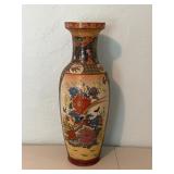 Large Satsuma-style vase floor vase