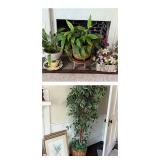 Plants, prints, artificial tree
