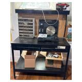 2nd floor work bench and tools