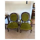 Vintage parlor chairs accent chairs