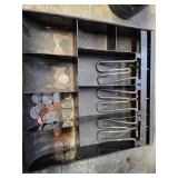 Cash tray with change 1937 Buffalo nickel