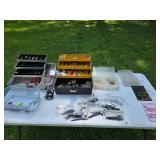 Vintage tackle boxes and tackle lures