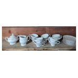 Style House teacup saucers creamer and sugar