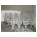 14 CRISTAL Dï¿½ ARQUES LONGCHAMP CRYSTAL GOBLETS