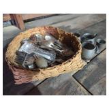 Silverplate and pewter lot silverware