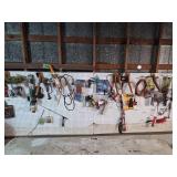 Contents of peg board tools and more