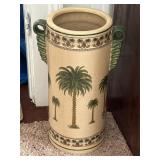 vintage ceramic palm tree umbrella stand