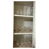 Vintage etched glassware bar ware