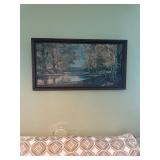 Framed landscape scene