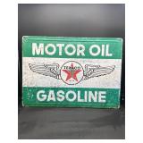 modern - Texaco motor oil gasoline metal sign