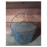 Vintage cast iron bean pot