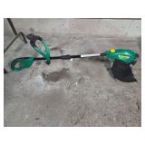 Electric weedeater working