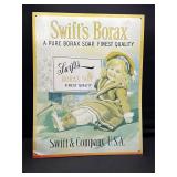 Modern swiftï¿½s borax metal sign
